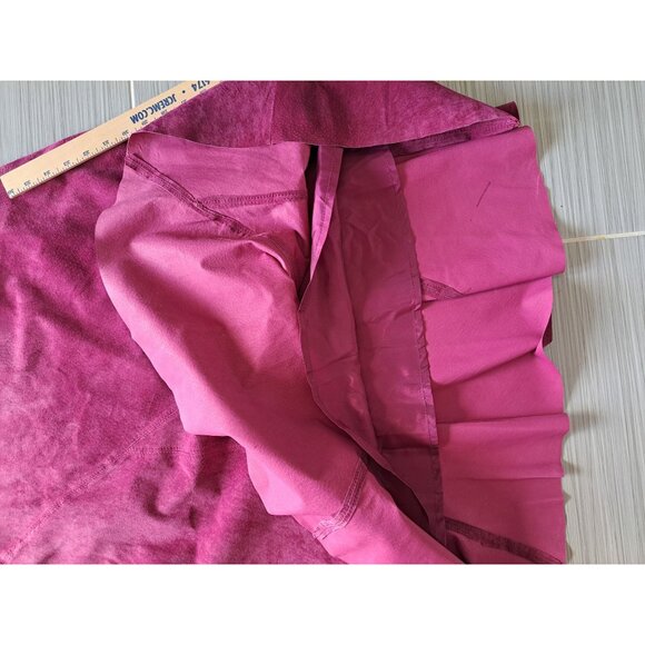 Nancy Bolen City Girl Womens Suede A-Line Skirt Size 8 Med Cranberry Burgundy - Picture 5 of 7
